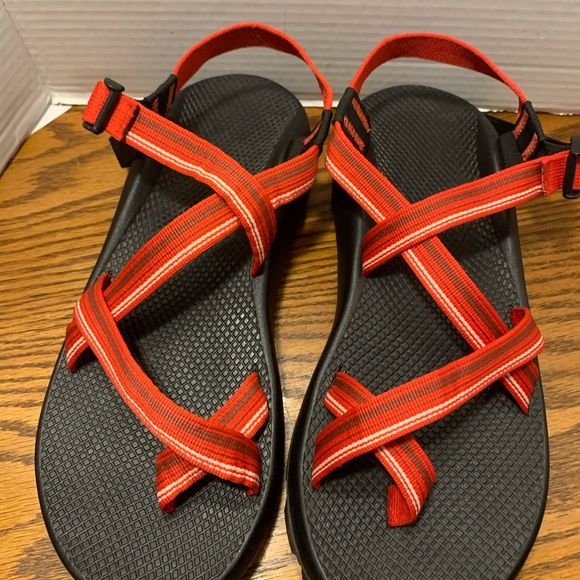 Vibrant Red Chaco Z/2 Unaweep mens Sandals size 13 sports hiking trails running - Picture 1 of 13